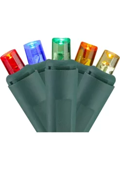 Brite Star 60 Count Multi-Color LED Wide Angle Twinkling Christmas Lights - 19.5' Green Wire