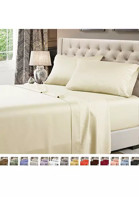 Egyptian Linens Solid 600 Thread Count Cotton Sheets Set 4 Egyptian Linens Solid 600 Thread Count Cotton Sheets Set - Image 2