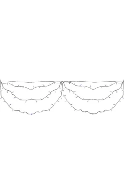 Brite Star 150 Blue and White LED Swag Christmas Lights - 7.5 ft White Wire