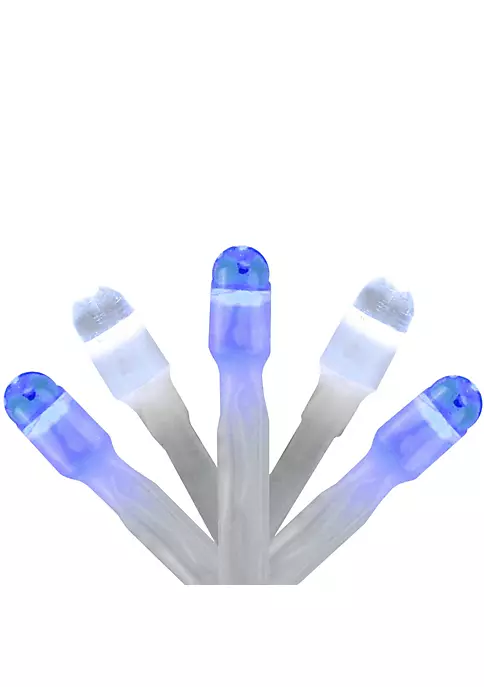 Brite Star 150 Blue and White LED Swag Christmas Lights - 7.5 ft White Wire 4 Brite Star 150 Blue and White LED Swag Christmas Lights - 7.5 ft White Wire - Image 2