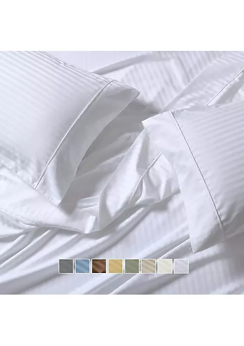 Egyptian Linens Easy Care Sheet Set - Striped 650 Thread Count 4 Egyptian Linens Easy Care Sheet Set - Striped 650 Thread Count - Image 2