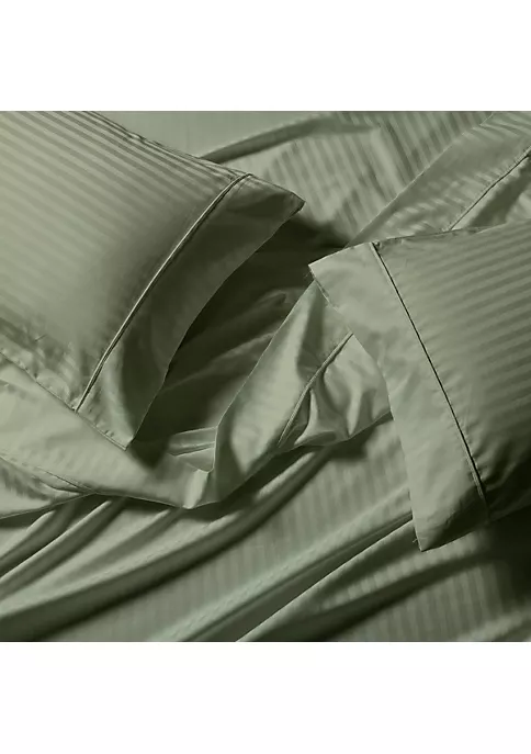 Egyptian Linens Easy Care Sheet Set - Striped 650 Thread Count 6 Egyptian Linens Easy Care Sheet Set - Striped 650 Thread Count - Image 4