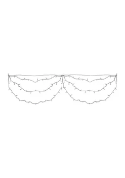 Brite Star 150 Blue and White LED Swag Christmas Lights - 7.5 ft White Wire -Brite Star Shop Belk 55