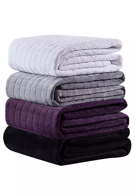 Egyptian Linens Velvet Bedspread Quilt Set - Plush 4 Egyptian Linens Velvet Bedspread Quilt Set - Plush - Image 2