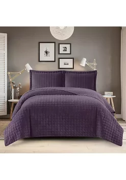 Egyptian Linens Velvet Bedspread Quilt Set - Plush 12 Egyptian Linens Velvet Bedspread Quilt Set - Plush -Brite Star Shop Belk 589