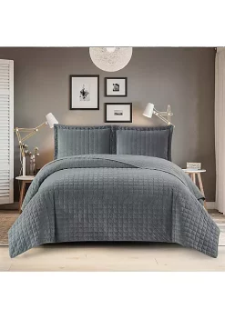 Egyptian Linens Velvet Bedspread Quilt Set - Plush 14 Egyptian Linens Velvet Bedspread Quilt Set - Plush -Brite Star Shop Belk 591