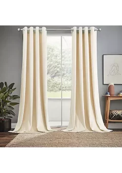 Egyptian Linens Heavyweight Velvet Grommet Curtain Panels (Set of 2) 17 Egyptian Linens Heavyweight Velvet Grommet Curtain Panels (Set of 2) -Brite Star Shop Belk 607
