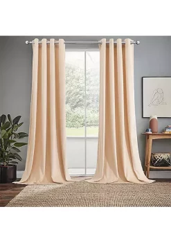 Egyptian Linens Heavyweight Velvet Grommet Curtain Panels (Set of 2) 18 Egyptian Linens Heavyweight Velvet Grommet Curtain Panels (Set of 2) -Brite Star Shop Belk 608