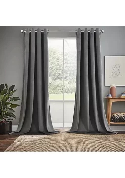Egyptian Linens Heavyweight Velvet Grommet Curtain Panels (Set of 2) 21 Egyptian Linens Heavyweight Velvet Grommet Curtain Panels (Set of 2) -Brite Star Shop Belk 611