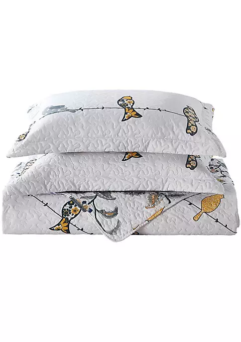 Egyptian Linens Ayat Birds - Reversible Bedspread Quilt Set 7 Egyptian Linens Ayat Birds - Reversible Bedspread Quilt Set - Image 5