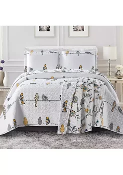Egyptian Linens Ayat Birds - Reversible Bedspread Quilt Set 13 Egyptian Linens Ayat Birds - Reversible Bedspread Quilt Set -Brite Star Shop Belk 619
