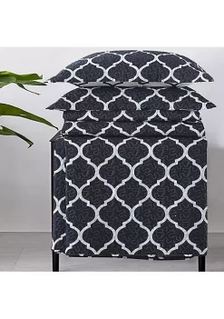 Egyptian Linens Reversible Meridian Oversized Quilt Set -Brite Star Shop Belk 658