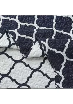 Egyptian Linens Reversible Meridian Oversized Quilt Set -Brite Star Shop Belk 659