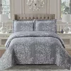 Egyptian Linens Odette Grey Quilt - Bedspread Set