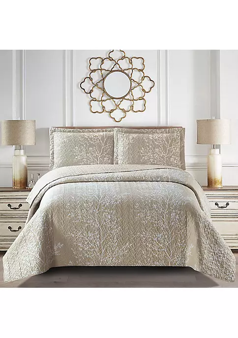 Egyptian Linens Odette Grey Quilt - Bedspread Set 8 Egyptian Linens Odette Grey Quilt - Bedspread Set - Image 6