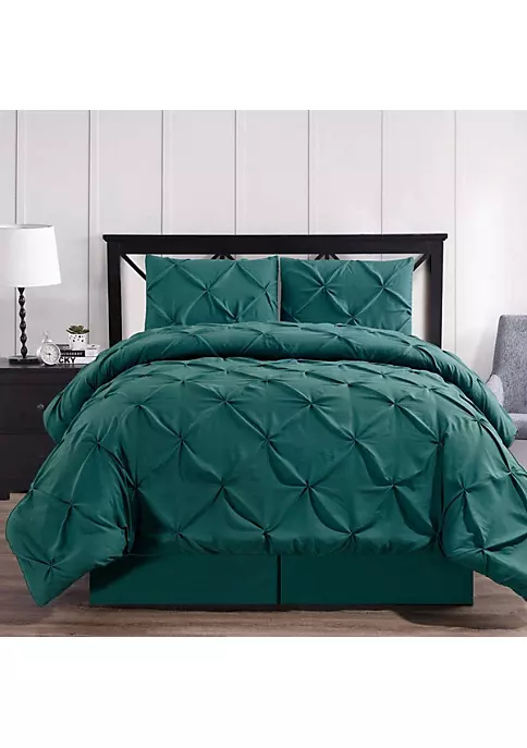 Egyptian Linens Gray Oxford Comforter Set Luxury Double Needle Soft Pinch Pleated 6 Egyptian Linens Gray Oxford Comforter Set Luxury Double Needle Soft Pinch Pleated - Image 4