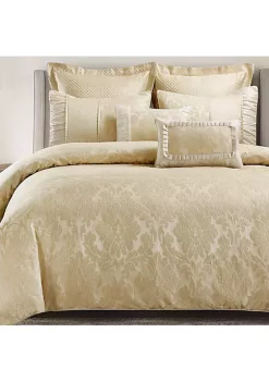 Egyptian Linens Sara 7-Piece Jacquard Duvet Cover Set