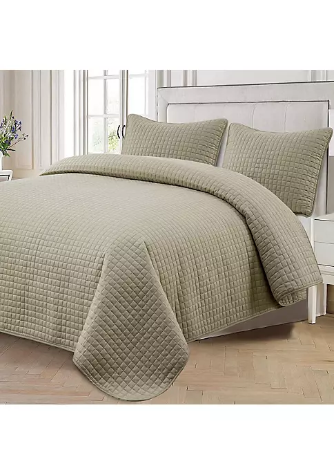 Egyptian Linens Oversized Reversible Quilted Bedspread Set 7 Egyptian Linens Oversized Reversible Quilted Bedspread Set - Image 5