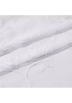 Egyptian Linens Andora Embroidered Grommet Top Sheer Panel Curtain Pair (Set of 2) 11 Egyptian Linens Andora Embroidered Grommet Top Sheer Panel Curtain Pair (Set of 2) -Brite Star Shop Belk 740