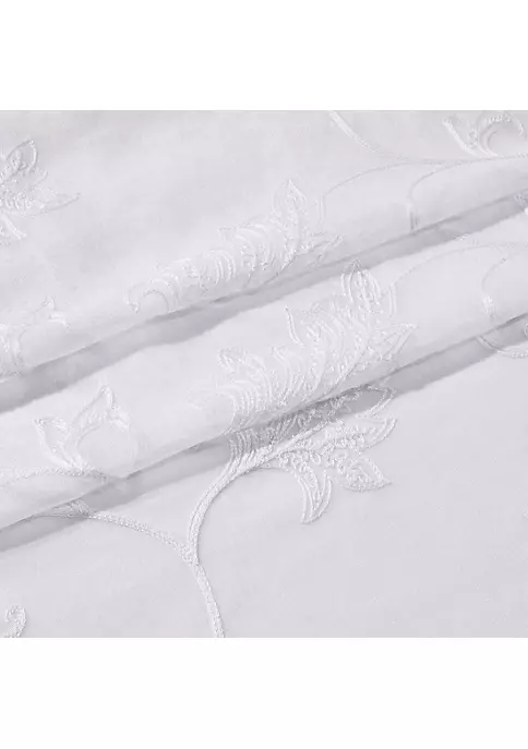 Egyptian Linens Andora Embroidered Grommet Top Sheer Panel Curtain Pair (Set of 2) 6 Egyptian Linens Andora Embroidered Grommet Top Sheer Panel Curtain Pair (Set of 2) - Image 4