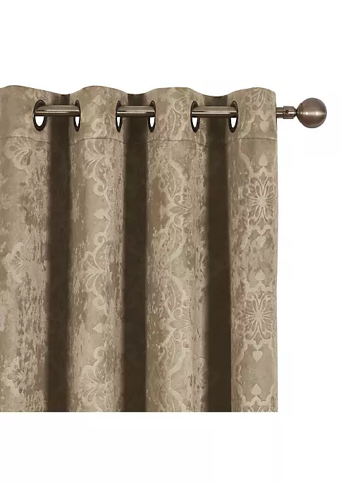 Egyptian Linens Bella Blackout Weave Paisley Grommet Curtain Panels (Set of 2) 4 Egyptian Linens Bella Blackout Weave Paisley Grommet Curtain Panels (Set of 2) - Image 2