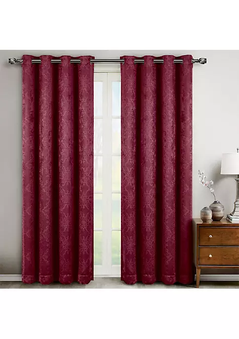 Egyptian Linens Bella Blackout Weave Paisley Grommet Curtain Panels (Set of 2) 7 Egyptian Linens Bella Blackout Weave Paisley Grommet Curtain Panels (Set of 2) - Image 5