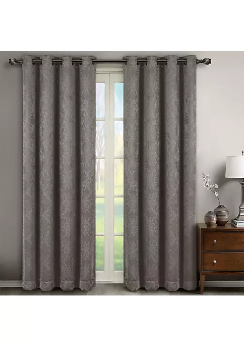 Egyptian Linens Bella Blackout Weave Paisley Grommet Curtain Panels (Set of 2) 8 Egyptian Linens Bella Blackout Weave Paisley Grommet Curtain Panels (Set of 2) - Image 6