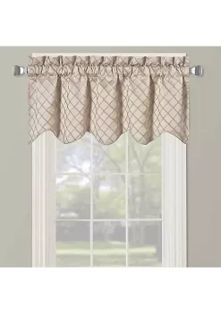 Egyptian Linens Diamond Pintuck Lined Window Valance 52"Wx17"L (Single)