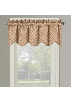 Egyptian Linens Diamond Pintuck Lined Window Valance 52"Wx17"L (Single) -Brite Star Shop Belk 770