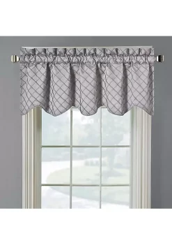 Egyptian Linens Diamond Pintuck Lined Window Valance 52"Wx17"L (Single) -Brite Star Shop Belk 771