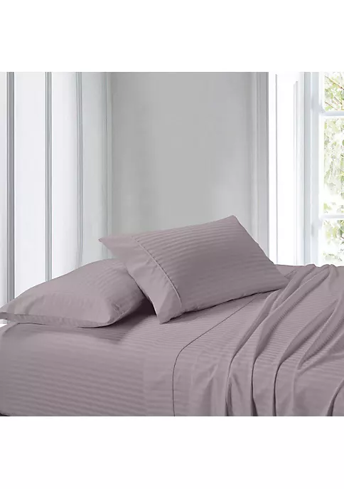 Egyptian Linens Egyptian Cotton Sheet Set - Striped 300 Thread Count 9 Egyptian Linens Egyptian Cotton Sheet Set - Striped 300 Thread Count - Image 7