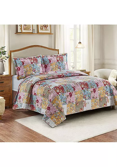 Egyptian Linens Daphne Reversible Quilt - Bedspread Set 4 Egyptian Linens Daphne Reversible Quilt - Bedspread Set - Image 2