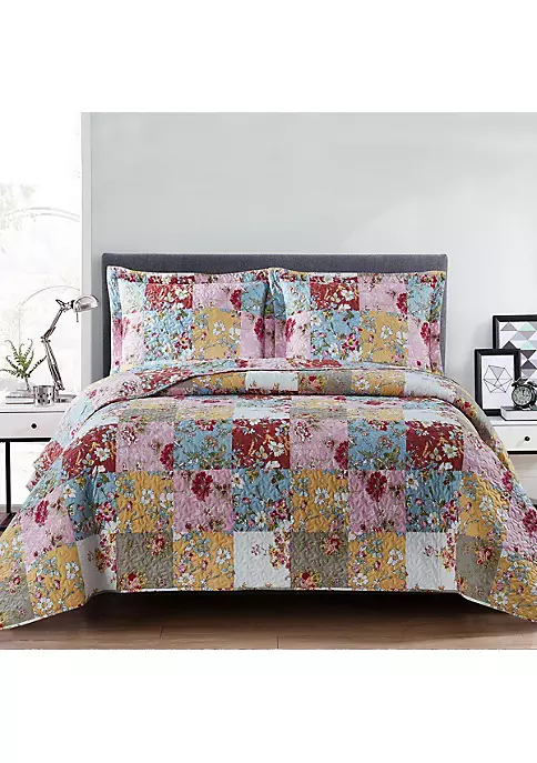 Egyptian Linens Daphne Reversible Quilt - Bedspread Set 7 Egyptian Linens Daphne Reversible Quilt - Bedspread Set - Image 5
