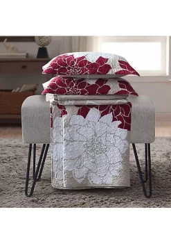 Egyptian Linens Helena Burgundy Quilt - Bedspread Set 10 Egyptian Linens Helena Burgundy Quilt - Bedspread Set -Brite Star Shop Belk 821