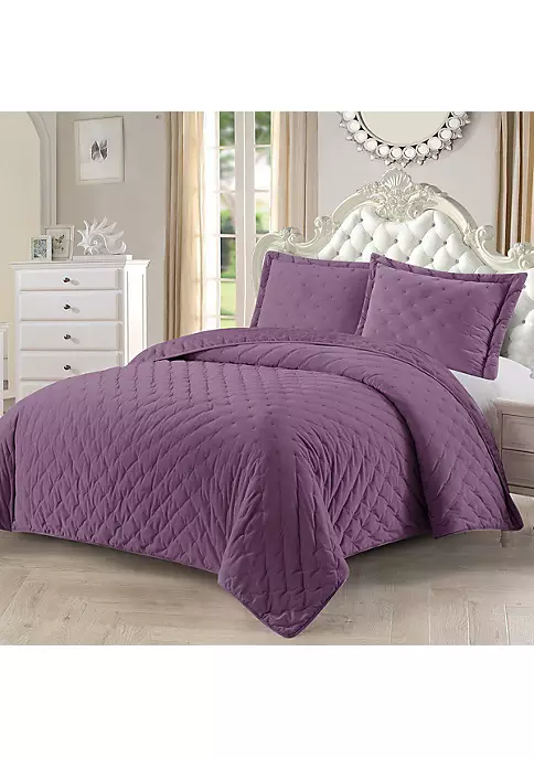 Egyptian Linens Velvet Coverlet/Quilt Set - Fluffy 12 Egyptian Linens Velvet Coverlet/Quilt Set - Fluffy - Image 10