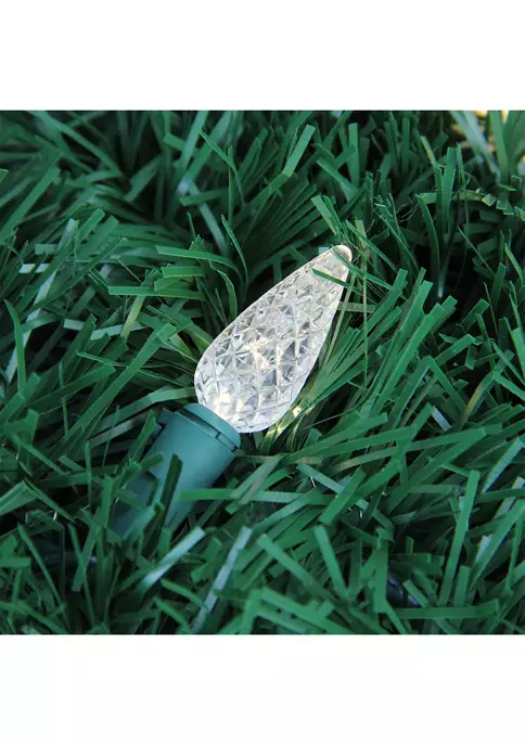 Brite Star 18' Pre-Lit Green Pine Artificial Christmas Garland - Warm White LED C6 Lights 4 Brite Star 18' Pre-Lit Green Pine Artificial Christmas Garland - Warm White LED C6 Lights - Image 2