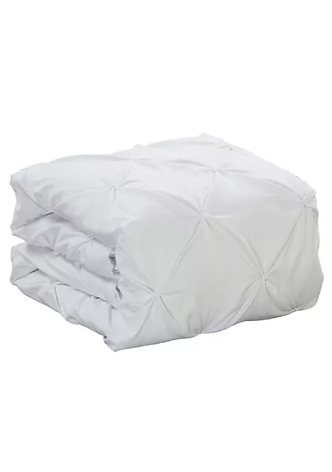 Egyptian Linens White Oxford Comforter Set Luxury Double Needle Soft Pinch Pleated 4 Egyptian Linens White Oxford Comforter Set Luxury Double Needle Soft Pinch Pleated - Image 2