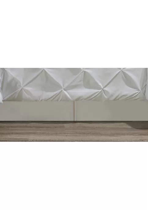 Egyptian Linens White Oxford Comforter Set Luxury Double Needle Soft Pinch Pleated 6 Egyptian Linens White Oxford Comforter Set Luxury Double Needle Soft Pinch Pleated - Image 4