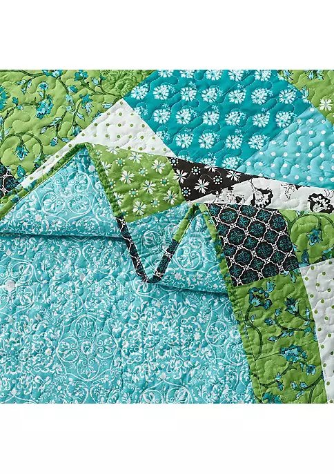 Egyptian Linens Rebekah Spring Garden Style Oversized Quilt Set Wrinkle-Free Coverlet Set 4 Egyptian Linens Rebekah Spring Garden Style Oversized Quilt Set Wrinkle-Free Coverlet Set - Image 2