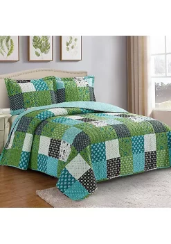 Egyptian Linens Rebekah Spring Garden Style Oversized Quilt Set Wrinkle-Free Coverlet Set 9 Egyptian Linens Rebekah Spring Garden Style Oversized Quilt Set Wrinkle-Free Coverlet Set -Brite Star Shop Belk 858