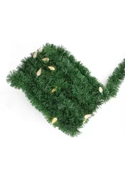 Brite Star 18' Pre-Lit Green Pine Artificial Christmas Garland - Warm White LED C6 Lights 9 Brite Star 18' Pre-Lit Green Pine Artificial Christmas Garland - Warm White LED C6 Lights -Brite Star Shop Belk 87