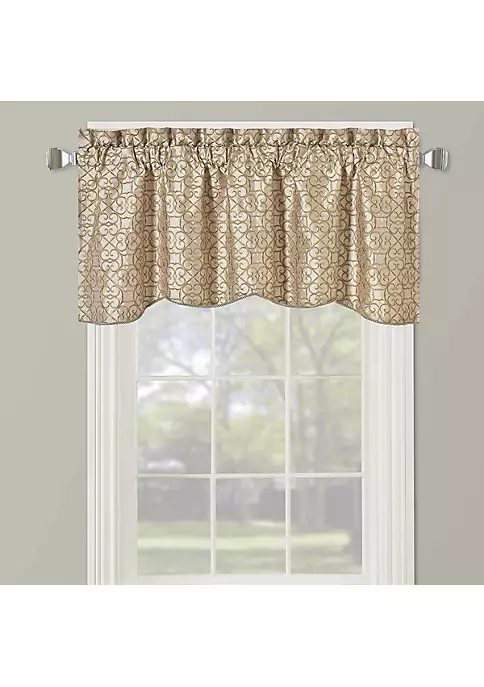 Egyptian Linens Halifax Lined Embroidered Window Valance 52"W x 19"L (Single) 8 Egyptian Linens Halifax Lined Embroidered Window Valance 52"W x 19"L (Single) - Image 6