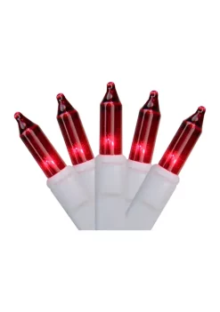 Brite Star 100-Count Red Mini Christmas Light Set 49.6ft White Wire