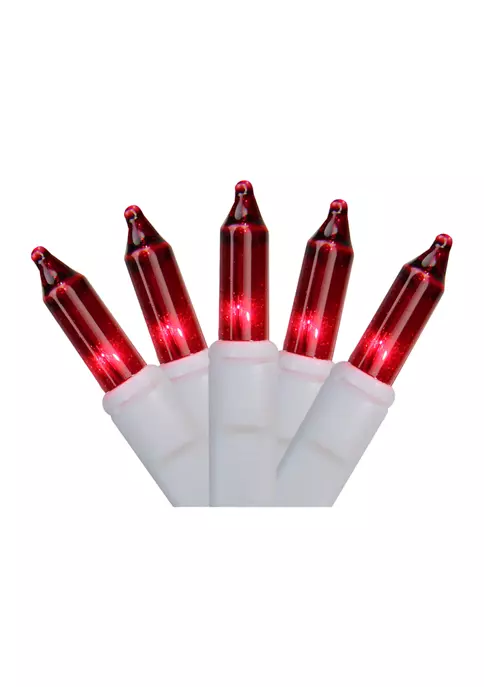 Brite Star 100-Count Red Mini Christmas Light Set 49.6ft White Wire 3 Brite Star 100-Count Red Mini Christmas Light Set 49.6ft White Wire