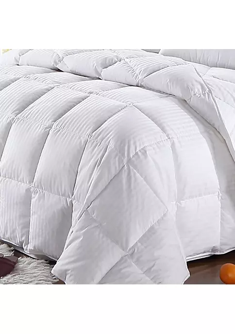 Egyptian Linens 600 Fill Power Lightweight Goose Down Comforter - Stripe 4 Egyptian Linens 600 Fill Power Lightweight Goose Down Comforter - Stripe - Image 2