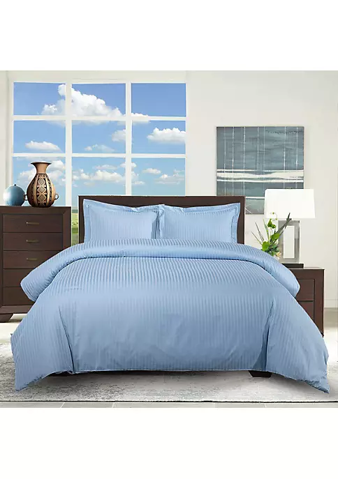 Egyptian Linens Egyptian Cotton Duvet Cover Set Damask Stripe 17 Egyptian Linens Egyptian Cotton Duvet Cover Set Damask Stripe - Image 15