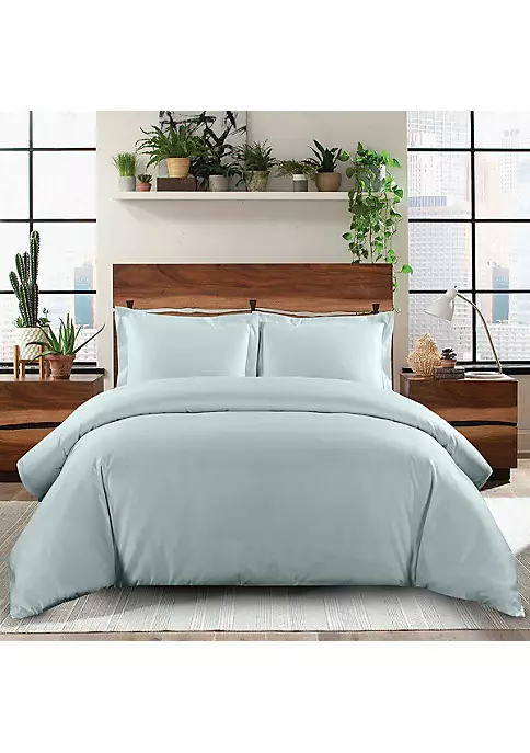 Egyptian Linens Solid 100% Cotton Duvet Cover Set - 600 Thread Count 5 Egyptian Linens Solid 100% Cotton Duvet Cover Set - 600 Thread Count - Image 3