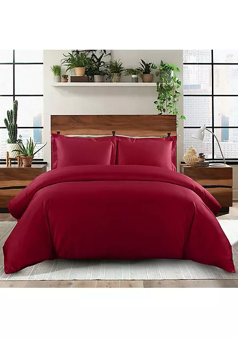 Egyptian Linens Solid 100% Cotton Duvet Cover Set - 600 Thread Count 7 Egyptian Linens Solid 100% Cotton Duvet Cover Set - 600 Thread Count - Image 5