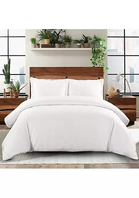 Egyptian Linens Solid 100% Cotton Duvet Cover Set - 600 Thread Count 9 Egyptian Linens Solid 100% Cotton Duvet Cover Set - 600 Thread Count - Image 7