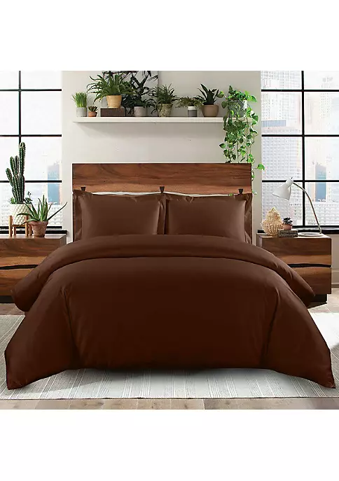 Egyptian Linens Solid 100% Cotton Duvet Cover Set - 600 Thread Count 10 Egyptian Linens Solid 100% Cotton Duvet Cover Set - 600 Thread Count - Image 8
